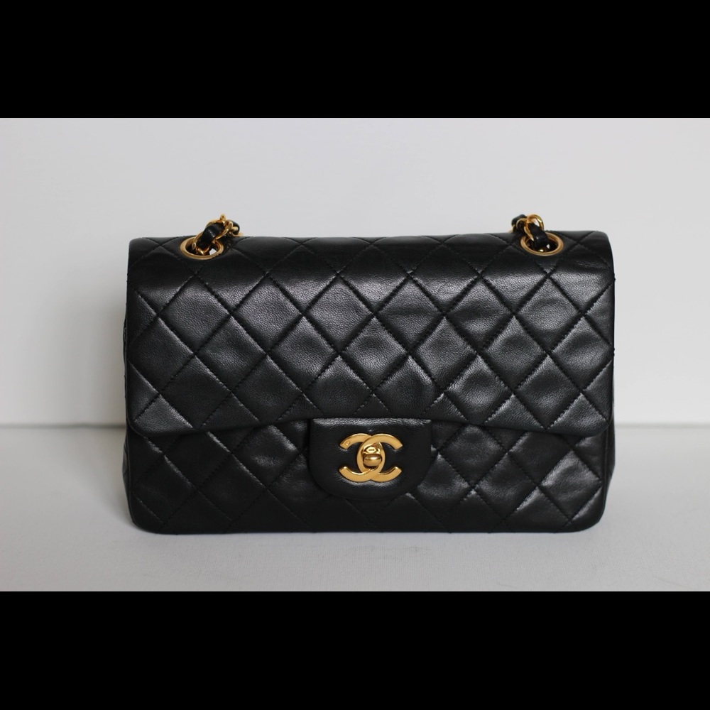 Vintage Chanel Classic Flap Small Black Lambskin